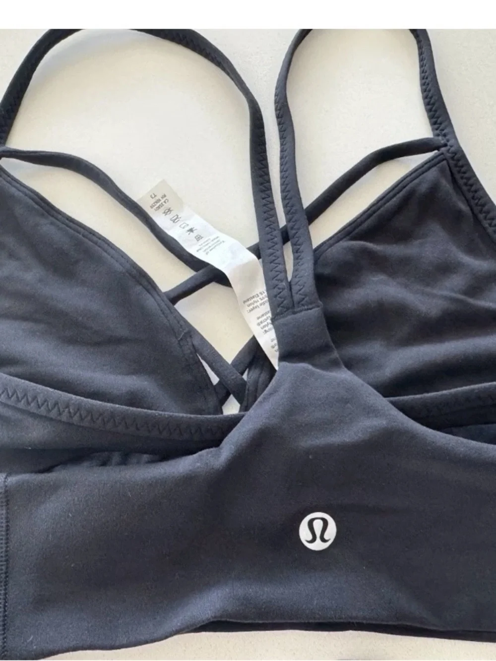 lululemon athletica Black & Light Gray Dual Strappy Sports Bras